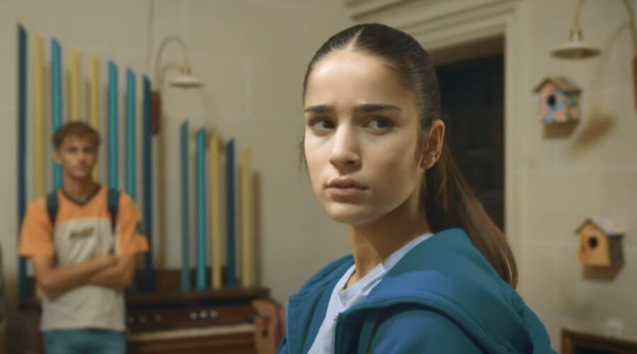 Violeta Madel (Ayla) in una scena dal trailer di “Ayla and the Mirrors”. Credits: Disney+/Cattura schermo Youtube