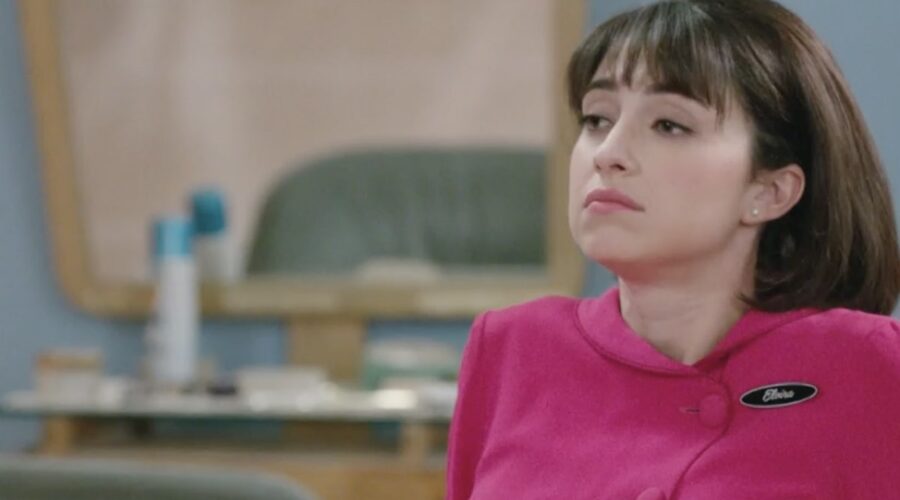 Clara Danese (Elvira) in una scena de “Il Paradiso Delle Signore 9 puntata 48”. Credits: Rai.