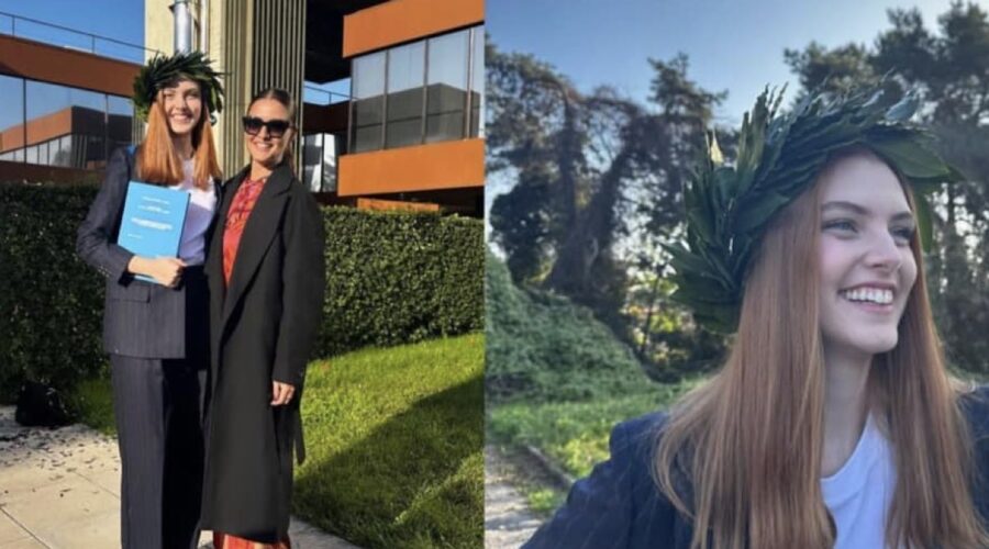 Screenshot da storia Instagram di Arianna Amadei per la sua laurea