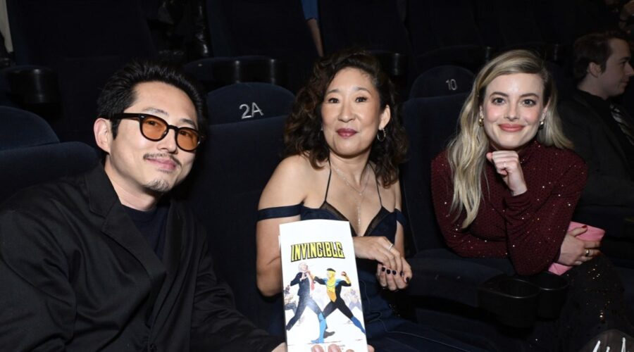 Steven Yeun, Sandra Oh, And Gillian Jacobs Attend Prime Video’s Invincible Season Three In Culver City, California (Photo By Vivien Killilea/getty Images For Prime Video)