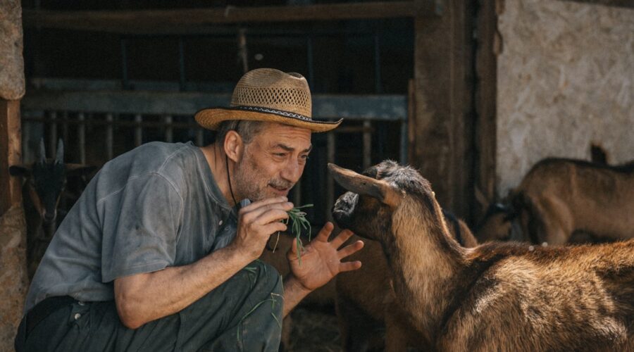 Filippo Timi (Massimo Viviani) in una scena di “I Delitti del BarLume 12”. Credits: Sky/Amiconi.
