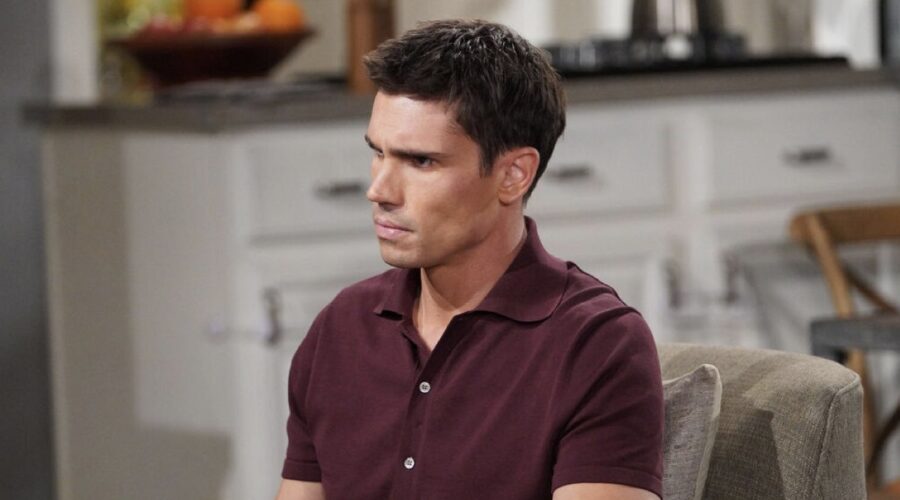 Tanner Novlan (John 'Finn' Finnegan) in una scena di “Beautiful”. Credits: Cattura schermo/BBL Distribution/RTI Mediaset.