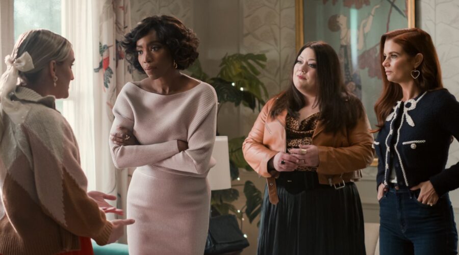 Jamie Lynn Spears As Noreen Fitzgibbons, Heather Headley As Helen Decatur, Brooke Elliott As Dana Sue Sullivan And Joanna Garcia Swisher As Maddie Townsend In Sweet Magnolias Credit Netflix