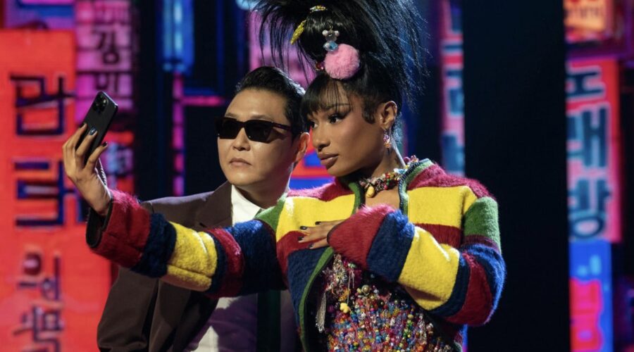 Megan Thee Stallion E Psy In Una Foto Durante Kpopped Credits Apple Tv Plus