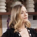 Annika Noelle (Hope Logan) in una scena di “Beautiful”. Credits: BBL Distribution/RTI Mediaset.