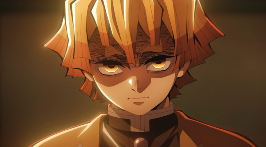 Zenitsu Agatsuma In Demon Slayer: Kimetsu No Yaiba: Il Castello Dell'infinito Credits Crunchyroll