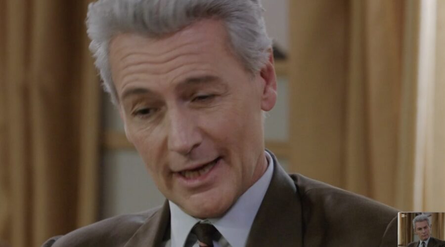 Roberto Farnesi (Umberto Guarnieri) in una scena della puntata 141 de “Il Paradiso Delle Signore 9”. Credits: Rai.