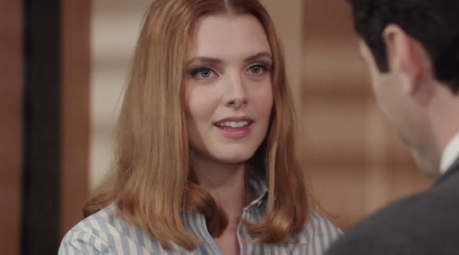 Arianna Amadei (Odile di Sant'Erasmo) in una scena della puntata 4 de “Il Paradiso Delle Signore 10”. Credits: Rai.