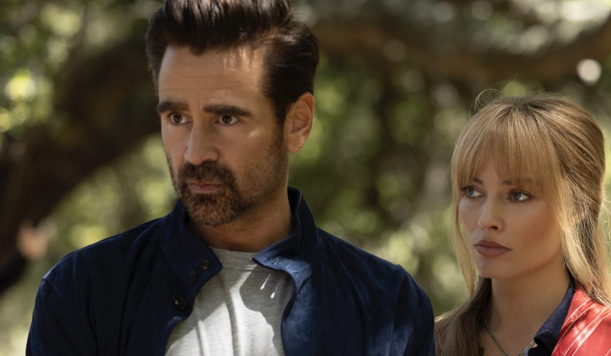 Da sinistra: Colin Farrell (David) e Margot Robbie (Sarah) in una scena di “A Big Bold Beutiful Journey - Un Viaggio Straordinario”. Credits: Sony Pictures Italia.