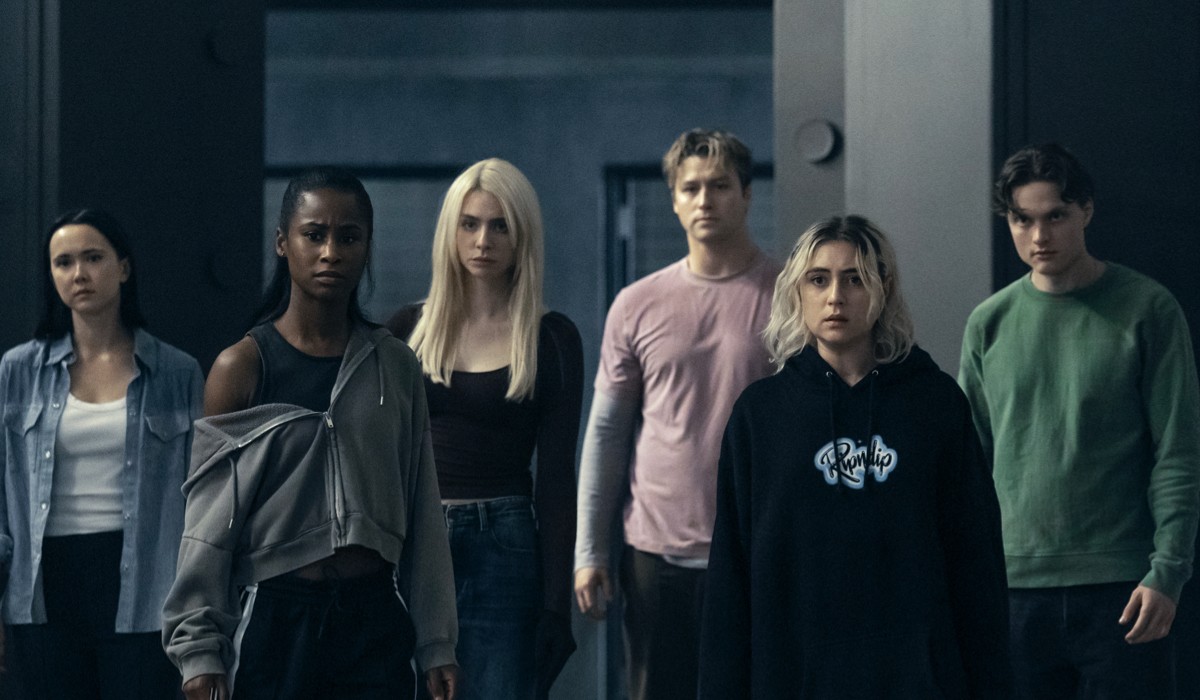 London Thor (Jordan Li), Keeya King (Annabeth Moreau), Maddie Phillips (Cate Dunlap), Stephen Kalyn (Greg), Lizze Broadway (Emma Meyer), Derek Luh (Jordan Li)credit Jasper Savage Prime Video