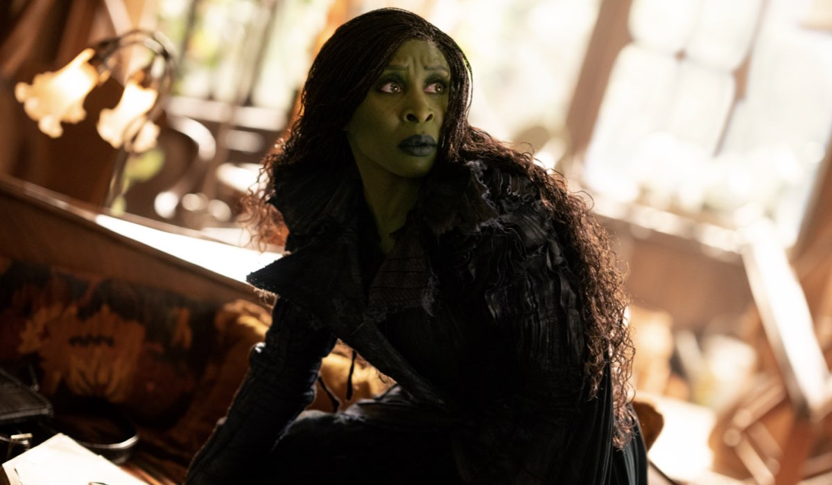 Cynthia Erivo (Elphaba) in una scena di “Wicked - Parte 2”. Credits: Universal Pictures.