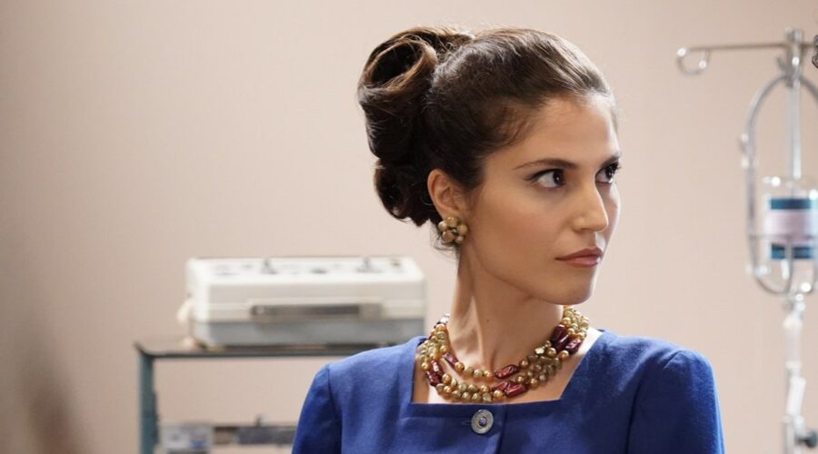 Irene Battaglia (Marina Valli) in una scena de “Il Paradiso delle Signore 10”. Credits: Pierfrancesco Bruni/Rai.