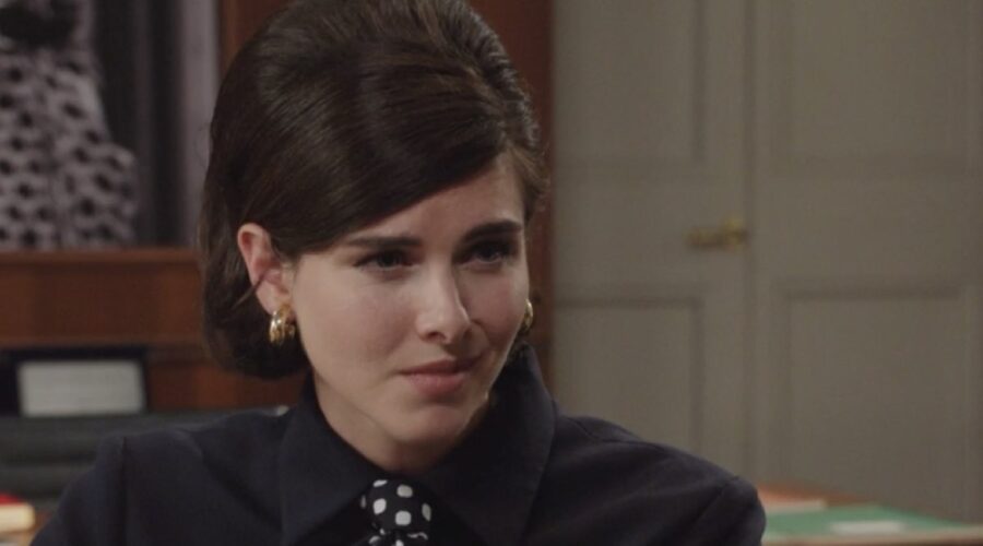 Valentina Ghelfi (Greta Marchesi) in una scena della puntata 62 de “Il Paradiso Delle Signore 10”. Credits: Rai.