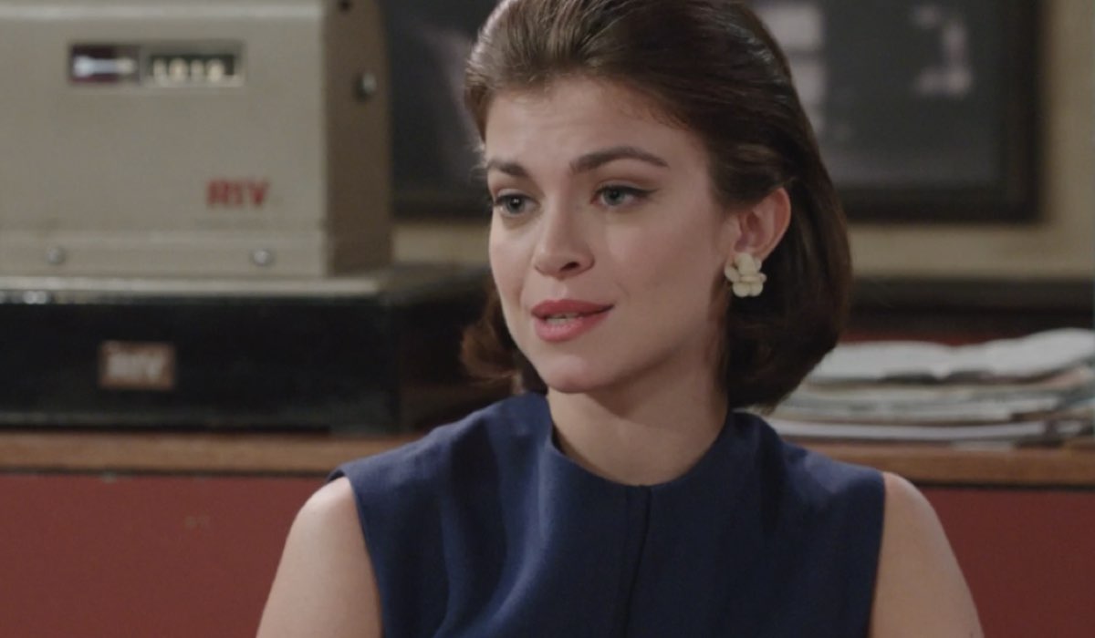 Aurora Moroni (Rebecca Brugnoli) in una scena della puntata 65 de “Il Paradiso Delle Signore 10”. Credits: Rai.