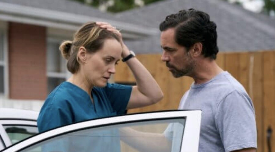 Taylor Schilling And Danny Pino In The “april’s Story” Episode Of ‘accused’ (Photo By Steve Wilkie 2024 Fox Media Llc)