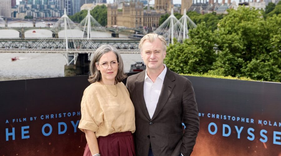 Emma Thomas And Christopher Nolan On July 05, 2026 In London, England. (Photo By Tim P. Whitby:Getty Images For Universal Pictures)